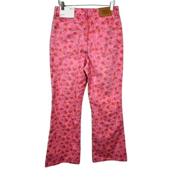 Urban Outfitters Pink Floral Flare Jeans size 30 but fits like 19 - Picture 5 of 9